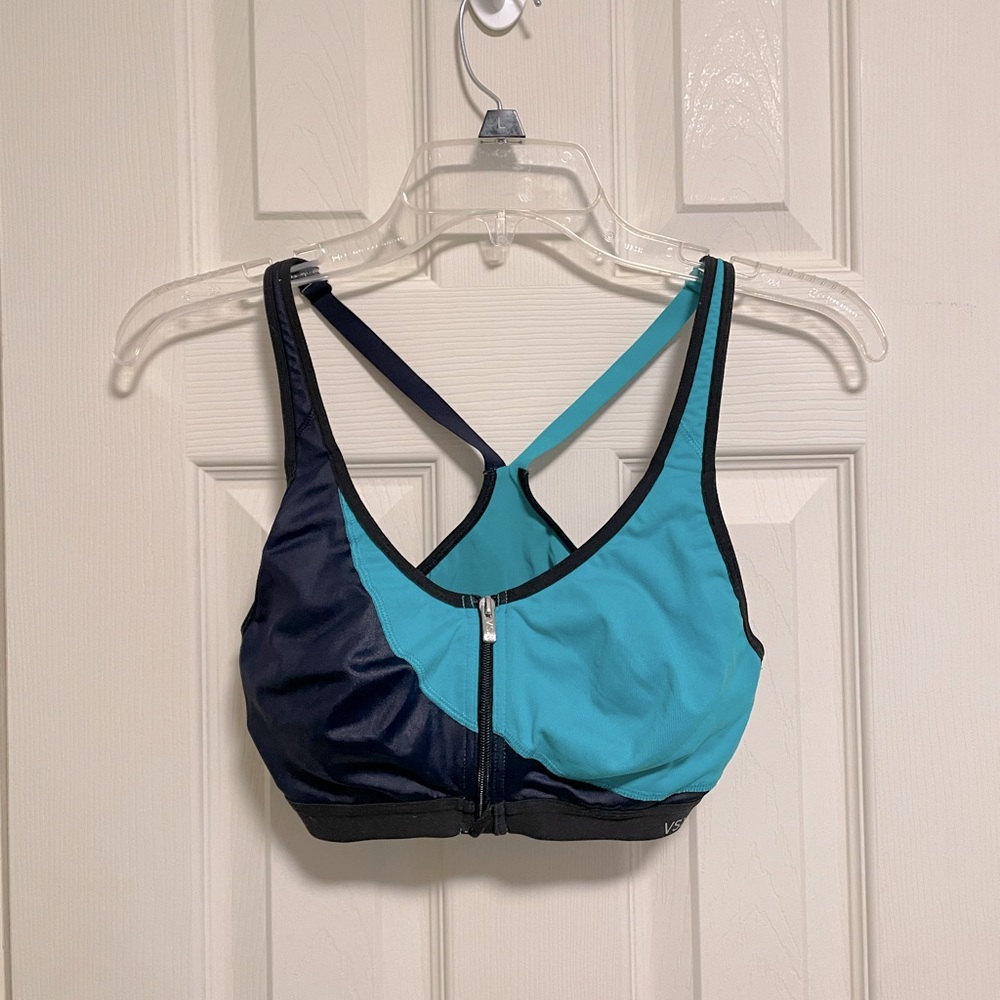 VSX navy teal sports bra